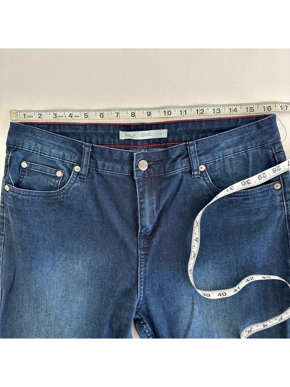 Womens Woolrich Jeans Dark Blue slim Skinny Jeans Size 12 - Picture 6 of 9